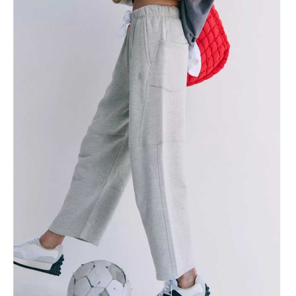 FP Movement by Free People Light Gray Top Score Barrel Pants